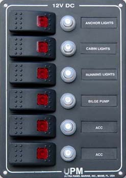 01-3057 dc rocker switch panel